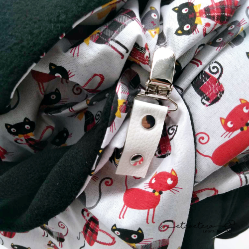 Echarpe Polaire Noire - Chat
