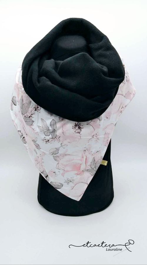 Echarpe Polaire Noire - Rose