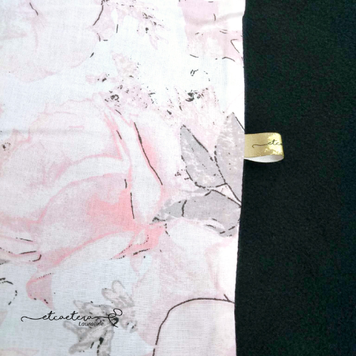 Echarpe Polaire Noire - Rose