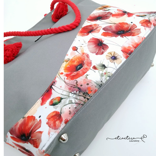 Sac de Plage - Coquelicots