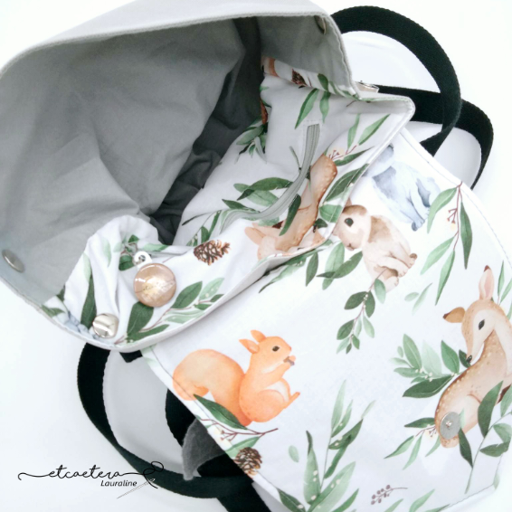 Collection "Forêt" - Sac à Dos Lapin - Vert