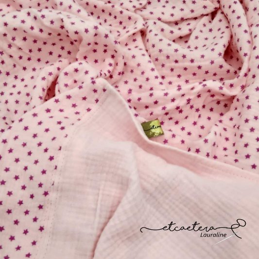 Foulard Double-Gaze Rose