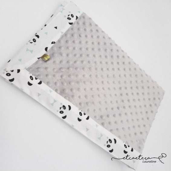 Couverture Bébé ''Panda'' Gris