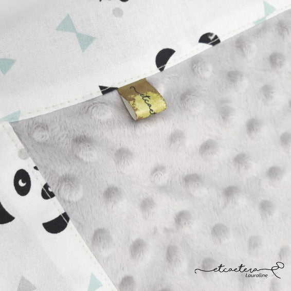 Couverture Bébé ''Panda'' Gris