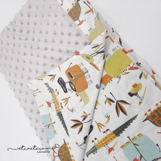 Couverture Bébé ''Jungle'' Gris