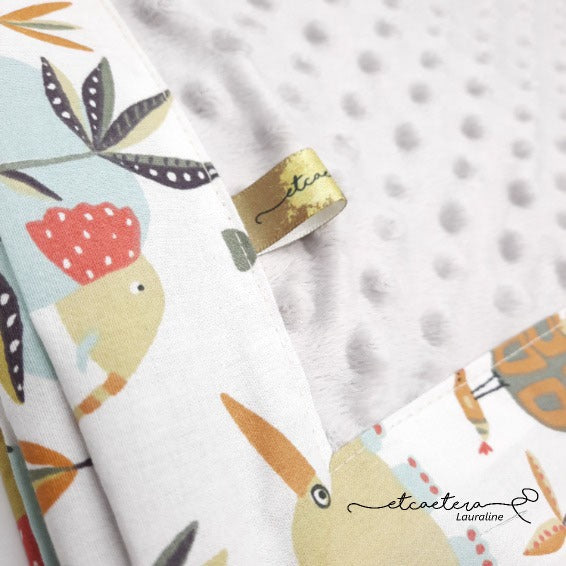 Couverture Bébé ''Jungle'' Gris