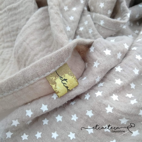 Foulard Double-Gaze Gris