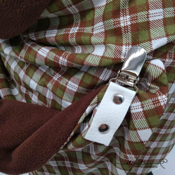 Echarpe Polaire Brune - Carreaux