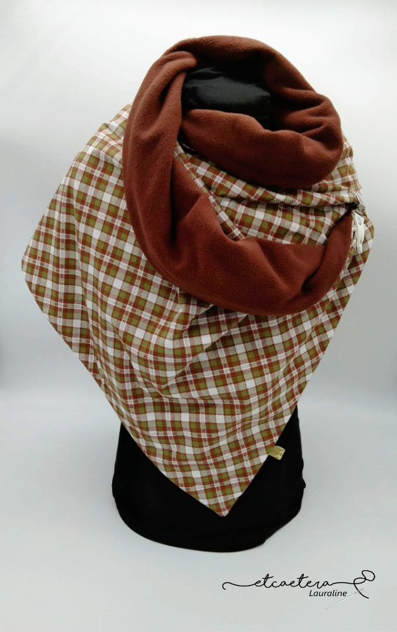 Echarpe Polaire Brune - Carreaux