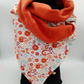 Echarpe Polaire Orange - Fleurs
